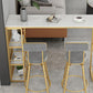 Contemporary Stone Bar Table Set 1/3 Pieces Bar table with Upholstered Stools for Indoor