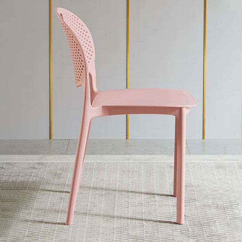Modern Stackable Chairs Dining Armless Chair with Plastic Legs for Kitchen Clearhalo ' kitchen&dining_furn' 'Dining Chairs' 'Dining Tables & Seating' 'dining_chair' 'furn' 'furn_dining_chair' 'Furniture' 'furniture_dining_chair' 'Kitchen & Dining Furniture' 'kitchen' 1200x1200_ef0171c7-4cf9-437b-ad41-cdae89f81abc
