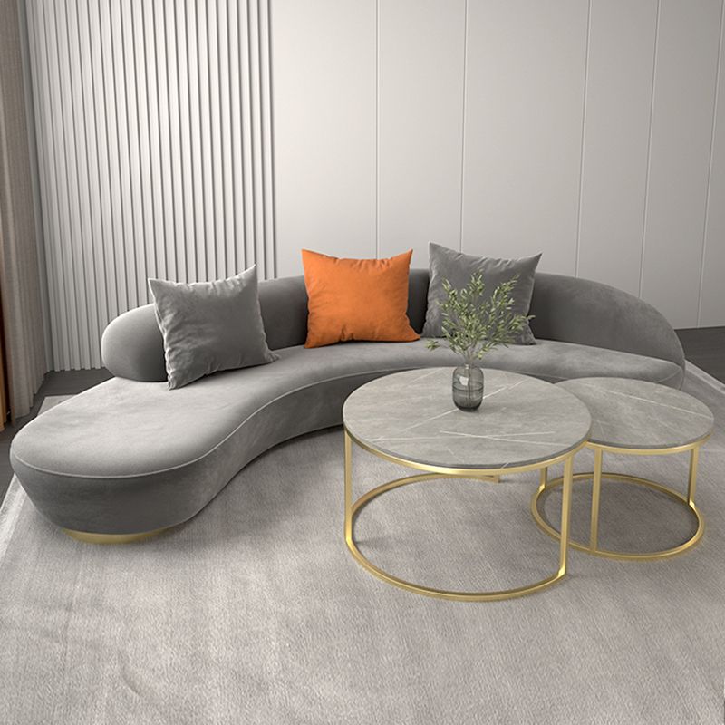 Divano con smoking di velluto contemporaneo con schiena stretta per l'appartamento