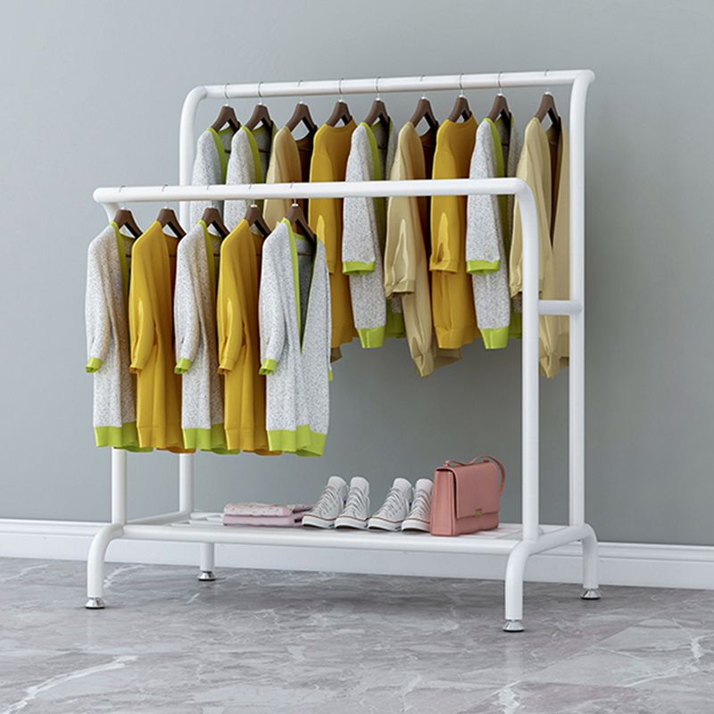 Glam Entry Hall Tree Metal 3 Hanging Rails and Lower Shelf Hall Stand Clearhalo 'Entry & Mudroom Furniture' 'furn' 'furn_hall_tree_coat_racks' 'Furniture' 'Hall Trees & Coat Racks' 'hall_tree_coat_racks' 1200x1200_ef0277cd-6dc1-41bb-bc0c-90404105de2d