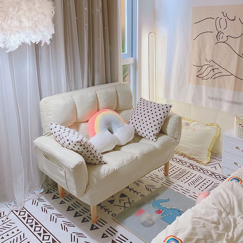 コンテンポラリーコンバーチブルソファカウチスクエアアームビスケットバックソファベッド