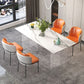 Modern 1/5 Pieces Dining Set Rectangle Stone Dining Table for Dining Room Clearhalo 'Dining Room Sets' 'Dining Tables & Seating' 'dining_room_set' 'furn' 'furn_dining_room_set' 'Furniture' 'Kitchen & Dining Furniture' 1200x1200_ef054eb0-dca4-4228-8472-8bd90d0f0570