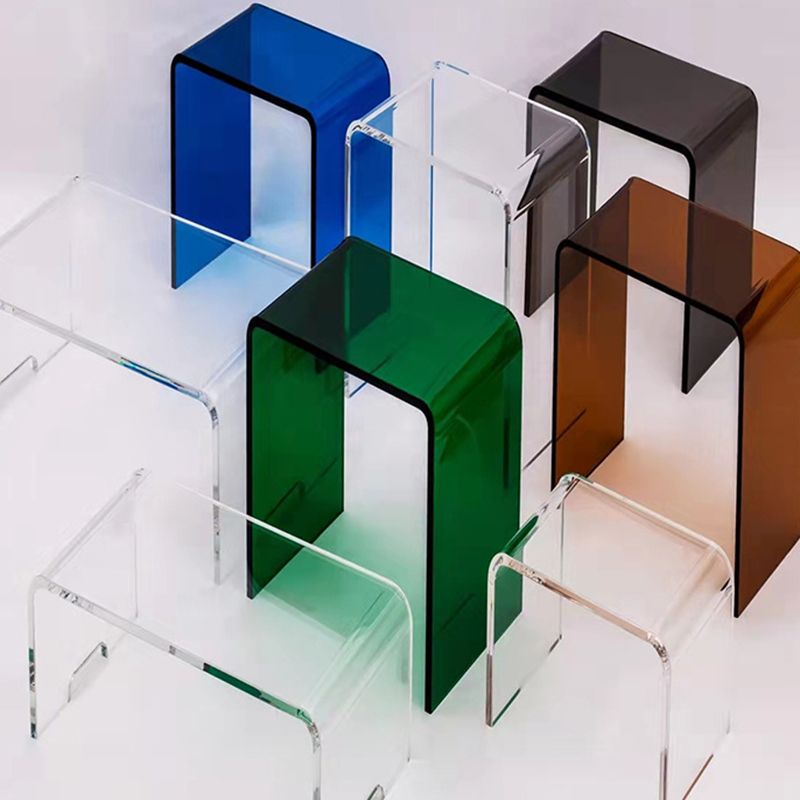 Acrylic Living Room Side Table Modern Rectangular Sled End Table Clearhalo 'Coffee & Accent Tables' 'End & Side Tables' 'end_side_table' 'end_side_tables' 'furn' 'furn_end_side_tables' 'Furniture' 'furniture_end_side_table' 'Living Room Furniture' 1200x1200_ef06d74c-c268-4202-a7e0-41dea922aa3e