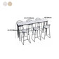 White Modern Style Rectangle Bar Table in Faux Marble and Metal Bar Table, Only Table Clearhalo 'Bar Furniture' 'Bar Tables' 'bar_tables' 'furn' 'furn_bar_tables' 'Furniture' 'furniture_bar_tables' 'Kitchen & Dining Furniture' 1200x1200_ef092fff-32b8-48a9-99fb-dd608f66a6d1
