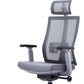 Poltrona contemporanea con supporto lombare grigio con sedia da ufficio con ruote