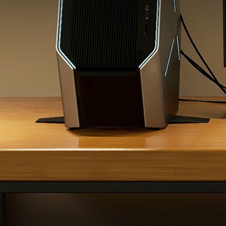 Massief hout rechthoekig schrijfbureau Natuurlijk industrieel gaming -bureau voor thuis