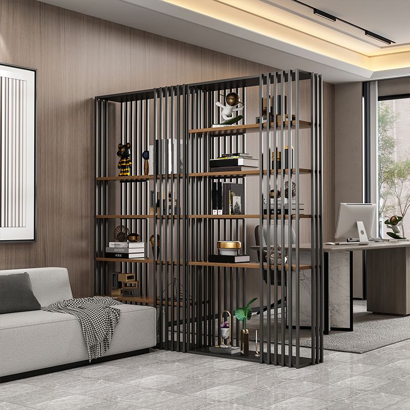 Open Metal Etagere Bookcase Industrial Shelf Bookcase with Shelves Clearhalo 'Bookcases' 'furn' 'furn_bookcases' 'Furniture' 'furniture_bookcases' 'kitchen' 'kitchen_bookcases' 'Living Room Furniture' 'Office Furniture' 1200x1200_ef0c7112-6b4b-40c1-8285-d0a3c11e2813