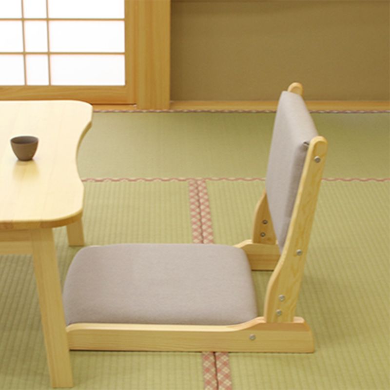 Chaise sans bras en lin16.9 "L x 20,8" W x 18,1 "H Chaise d'image en bois massif