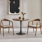 Round Dining Table Set 1/3 Pcs Solid Wood Top Dining Table and Arm Chairs