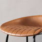 Taburetes de taburetes de cuero de estilo industrial con base de metal para el hogar