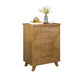 Modern Open Storage Night Table Solid Wood Brown Nightstand with Legs