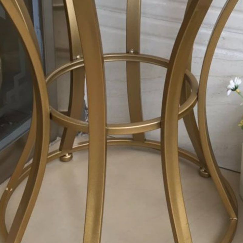 Velvet Ottoman Solid Color Round Metal Frame Fade Resistant Modern Ottoman Clearhalo 'furn' 'furn_ottomans_poufs' 'Furniture' 'Living Room Furniture' 'Ottomans & Poufs' 'ottomans_poufs' 1200x1200_ef111e3e-5ef6-4e22-a611-daf49673caa0