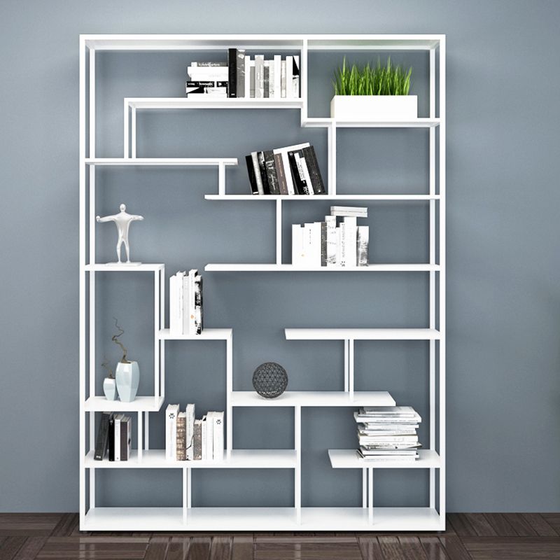 80.71"H Bookcase Open Back Contemporary Style Bookshelf for Office Home Clearhalo 'Bookcases' 'furn' 'furn_bookcases' 'Furniture' 'furniture_bookcases' 'Office Furniture' 1200x1200_ef11ed60-439b-492c-8a13-213ffa87f379