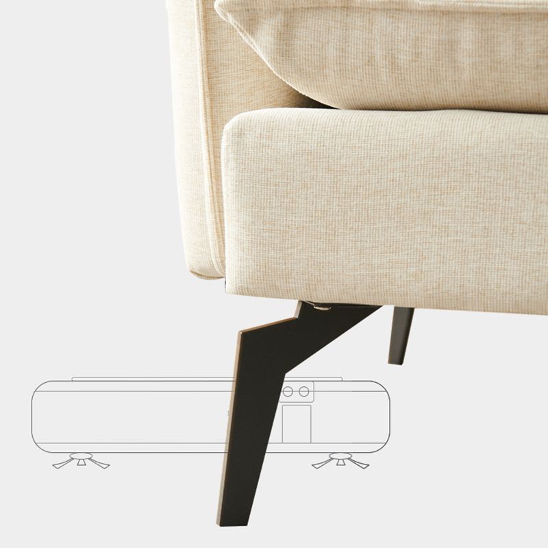 Modern Linen Tuxedo Arm Sofa with Bolster Pillows for Living Room, Apartment Clearhalo 'furn' 'furn_sofas' 'Furniture' 'furniture_sofas' 'kitchen' 'kitchen_sofas' 'Living Room Furniture' 'Sofa' 'sofas' 1200x1200_ef12a49e-ae86-4abc-b007-6f97fa6dab78