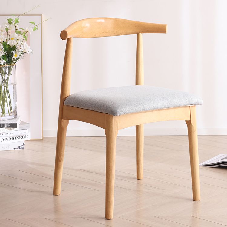 Scandinavian Home Side Chair Open Back Wood Upholstered Dining Room Chair Clearhalo ' kitchen&dining_furn' 'Dining Chairs' 'Dining Tables & Seating' 'dining_chair' 'furn' 'furn_dining_chair' 'Furniture' 'furniture_dining_chair' 'Kitchen & Dining Furniture' 'kitchen' 1200x1200_ef133964-a090-48fe-a7b0-2c17ac482bf6