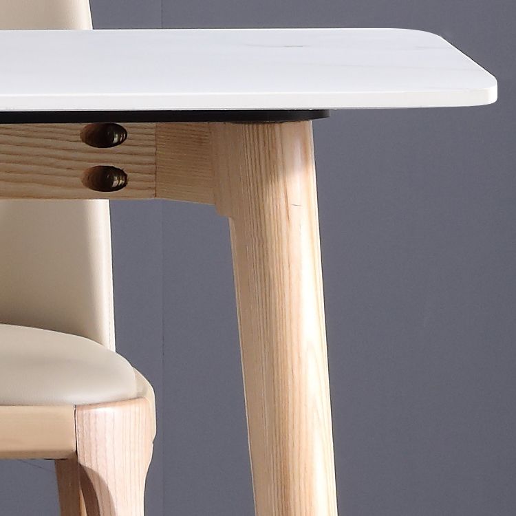Sintered Stone Modern Rectangle Dining Table White Stone Top Table with Wooden 4 Legs Clearhalo ' dining_table' 'Dining Tables & Seating' 'Dining Tables' 'furn' 'furn_dining_table' 'Furniture' 'furniture_dining_table' 'Kitchen & Dining Furniture' 'kitchen&dining_furn' 'kitchen' 'kitchen_dining_table' 1200x1200_ef13b01d-1970-491c-82f5-f4dd02be4f32