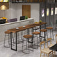 Modern Wood and Metal Bistro Accent Dining Table Sled Indoor Patio Bar Table Clearhalo 'Bar Furniture' 'Bar Tables' 'bar_tables' 'furn' 'furn_bar_tables' 'Furniture' 'furniture_bar_tables' 'Kitchen & Dining Furniture' 1200x1200_ef1448e5-6a68-440f-b550-2bd98f990884