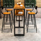 Modern Rectangle Bar Dining Table Wood Trestle Bar Height Table with Shelves Clearhalo 'Bar Furniture' 'Bar Tables' 'bar_tables' 'furn' 'furn_bar_tables' 'Furniture' 'furniture_bar_tables' 'Kitchen & Dining Furniture' 'kitchen&dining_furn' 'kitchen' 1200x1200_ef149d6c-6a26-4588-9535-a64268227fdc