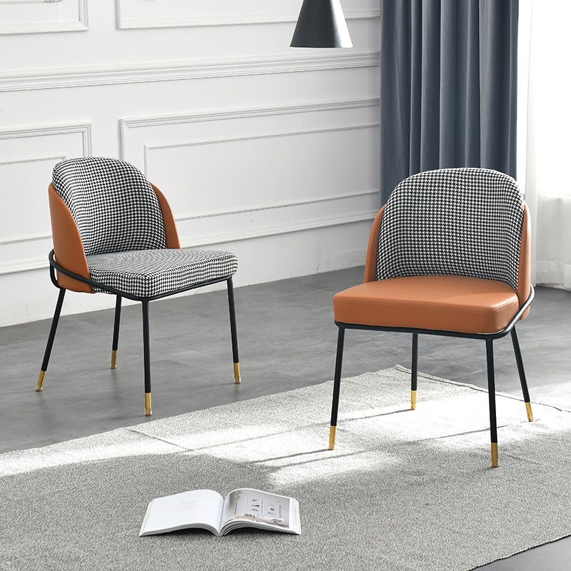 Nordic Dining Chairs Parsons Arm Chair for Kitchen with Metal Legs Clearhalo ' kitchen&dining_furn' 'Dining Chairs' 'Dining Tables & Seating' 'dining_chair' 'furn' 'furn_dining_chair' 'Furniture' 'furniture_dining_chair' 'Kitchen & Dining Furniture' 'kitchen' 1200x1200_ef14fdc5-20b9-4964-8c0c-46f12e12a9f6