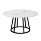 White Stone Top Dining Table Contemporary Dining Table with Pedestal Base Clearhalo 'Dining Tables & Seating' 'Dining Tables' 'dining_table' 'furn' 'furn_dining_table' 'Furniture' 'furniture_dining_table' 'Kitchen & Dining Furniture' 'kitchen' 'kitchen_dining_table' 1200x1200_ef17eceb-6287-415a-b334-055310c84183