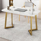 Glam Office Desk Rectangular Steel Writing Desk in Matte Finish