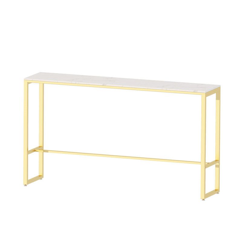 White Glam Style Bar Table in Iron and Faux Marble Milk Tea Shop Bar Table Clearhalo 'Bar Furniture' 'Bar Tables' 'bar_tables' 'furn' 'furn_bar_tables' 'Furniture' 'furniture_bar_tables' 'Kitchen & Dining Furniture' 'kitchen&dining_furn' 'kitchen' 1200x1200_ef18a44d-c373-4950-b8f2-8a9c213a3201