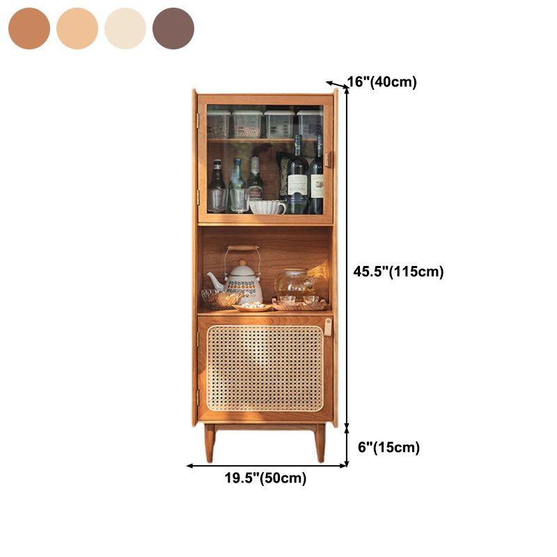 51.18 "H buffet de style contemporain Serveur de restauration en bois massif avec 2 portes