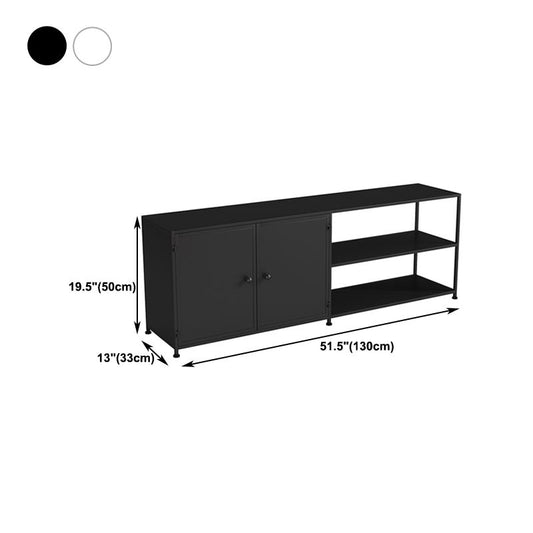 19.69"H TV Stand Industrial Style Open Storage TV Console with 3-shelf Clearhalo 'furn' 'furn_tv_stands_entertainment_centers' 'Furniture' 'Living Room Furniture' 'TV Stands & Entertainment Centers' 'TV Stands & Media Storage Furniture' 'tv_stands_entertainment_centers' 1200x1200_ef1a1517-cff3-450c-97f0-24448b4ff03c