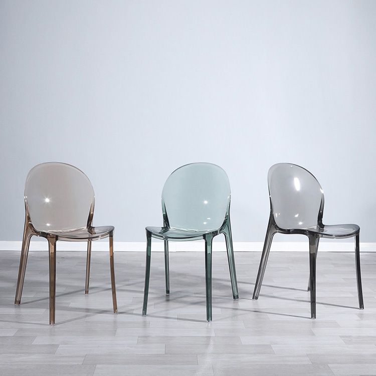 Zeitgenössische Küche Essnetzstuhl Plastikstapel Parsons Stuhl