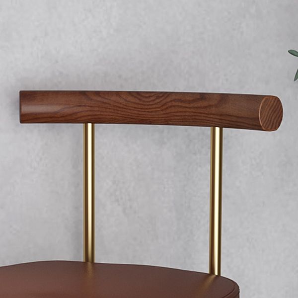 Glam Style Faux Leather Dining Chair Open Back Dining Side Chair for Home Clearhalo 'Dining Chairs' 'Dining Tables & Seating' 'dining_chair' 'furn' 'furn_dining_chair' 'Furniture' 'furniture_dining_chair' 'Kitchen & Dining Furniture' 1200x1200_ef1e8a00-5722-4e56-ae49-9b9f82c58fc8