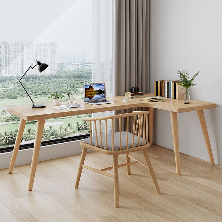 Modern Solid Wood Writing Desk L-Shape Office Desk for Office Clearhalo 'furn' 'furn_office_desk' 'Furniture' 'Office Desks' 'Office Furniture' 'office_desk' 1200x1200_ef1f9090-5737-4b23-80ad-e1061b775e02