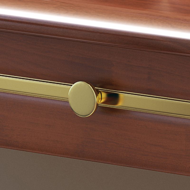 Scrivania rettangolare glam rettangolare con cassetti, 29,5 "H