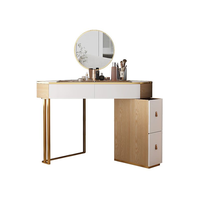 Tocador de maquillaje de madera escandinavo de madera tocador de tocador