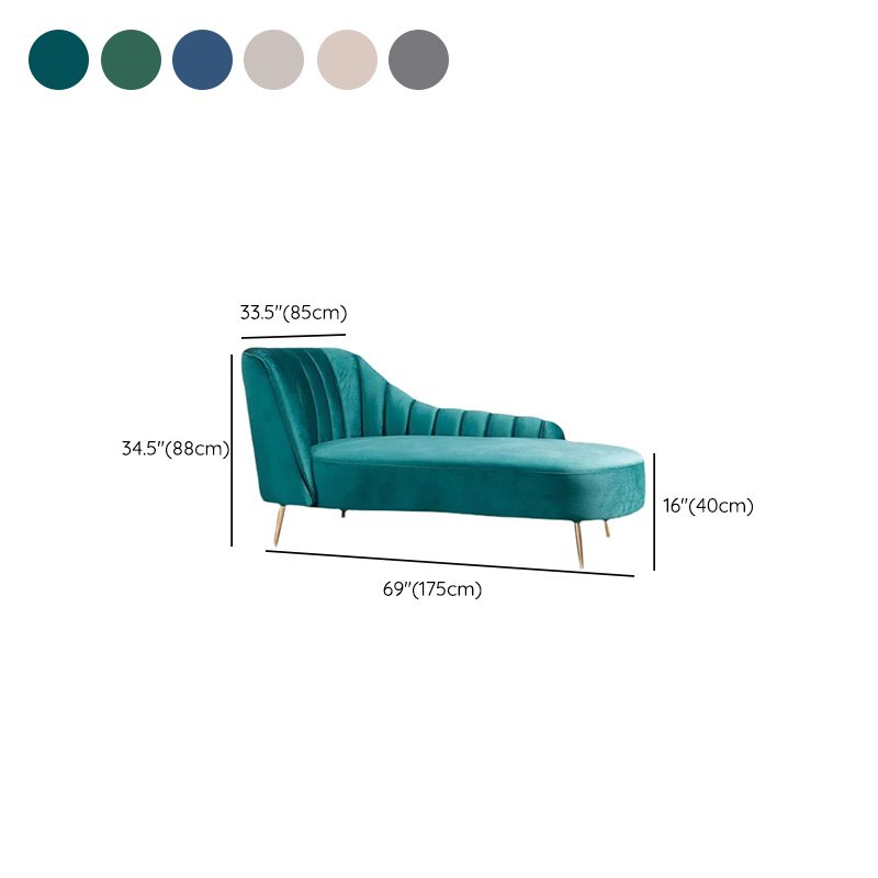 Living Room Recessed Arms Chaise Modern Style Velvet Chaise with Upholster Clearhalo 'Chairs & Seating' 'Chaise Lounge' 'chaise_lounge' 'furn' 'furn_chaise_lounge' 'Furniture' 'Living Room Furniture' 1200x1200_ef21dded-68e3-4537-837a-5e69fc77627a