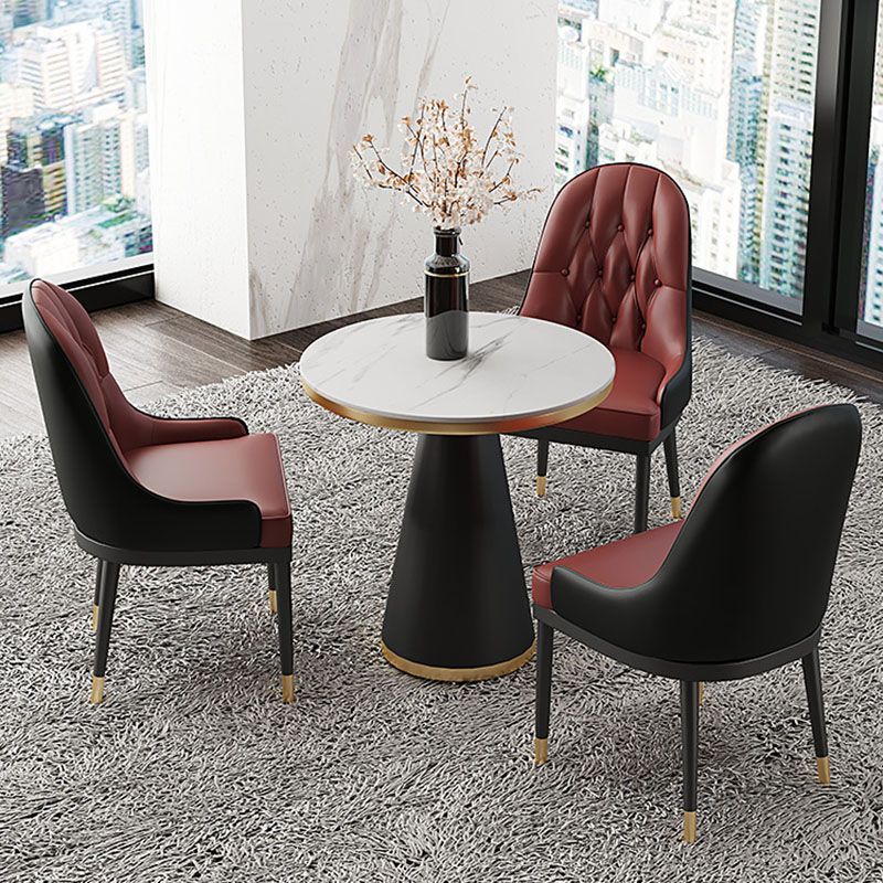 Modern Style Dining Table White Top Sintered Stone Table for Dining Room Clearhalo 'Dining Tables & Seating' 'Dining Tables' 'dining_table' 'furn' 'furn_dining_table' 'Furniture' 'Kitchen & Dining Furniture' 1200x1200_ef256473-81f1-4091-9e14-692227e3fea4