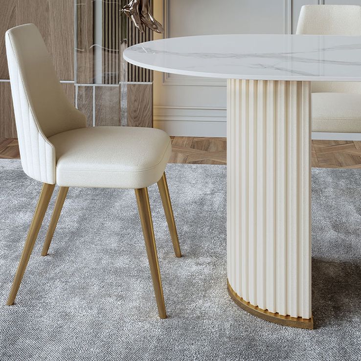 Metal Contemporary Free Form Indoor Table Sintered Stone Table for Dining Room Clearhalo ' dining_table' 'Dining Tables & Seating' 'Dining Tables' 'furn' 'furn_dining_table' 'Furniture' 'furniture_dining_table' 'Kitchen & Dining Furniture' 'kitchen&dining_furn' 'kitchen' 'kitchen_dining_table' 1200x1200_ef25abaa-6933-434e-9318-a64b92530cb8