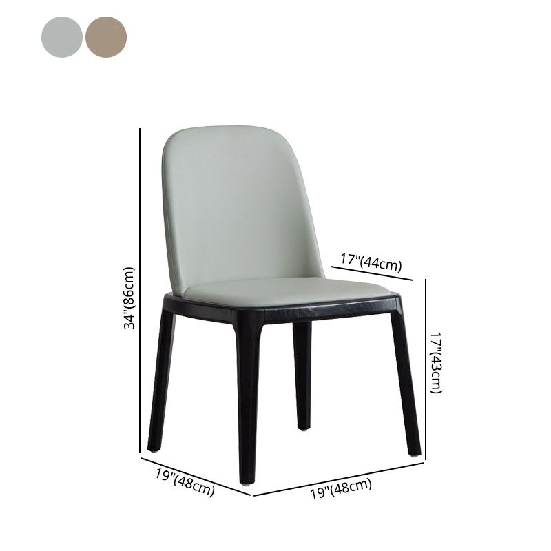 Industrial Home Parsons Side Chair Leather Dining Chair with Wood Legs Clearhalo ' kitchen&dining_furn' 'Dining Chairs' 'Dining Tables & Seating' 'dining_chair' 'furn' 'furn_dining_chair' 'Furniture' 'furniture_dining_chair' 'Kitchen & Dining Furniture' 'kitchen' 1200x1200_ef26ba12-327c-4e33-82f1-8e085bdc9c6d