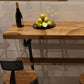 Brown Modern Style Bar Table Pine Wood and Metal Coffee Shop Bar Table Clearhalo 'Bar Furniture' 'Bar Tables' 'bar_tables' 'furn' 'furn_bar_tables' 'Furniture' 'furniture_bar_tables' 'Kitchen & Dining Furniture' 1200x1200_ef281770-c1c9-4b17-9d9c-f4fad42f5e1a