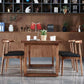 Solid Wood Top Dining Table Contemporary Rectangle Table with Sled Base