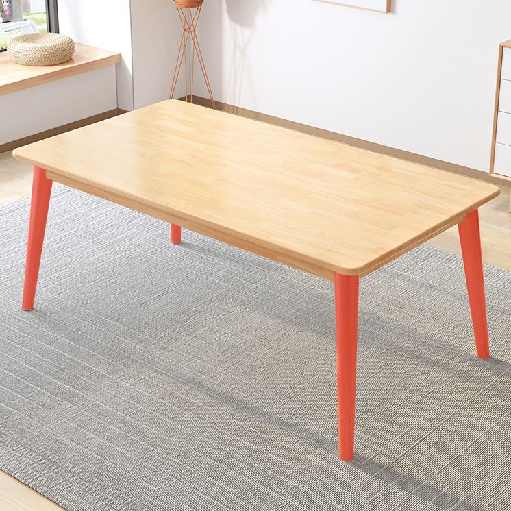 4-foot Rubberwood Solid Wood Simplicity Rectangle Dining Table for Dining Room Clearhalo ' dining_table' 'Dining Tables & Seating' 'Dining Tables' 'furn' 'furn_dining_table' 'Furniture' 'furniture_dining_table' 'Kitchen & Dining Furniture' 'kitchen&dining_furn' 'kitchen' 'kitchen_dining_table' 1200x1200_ef2a171e-b2ca-491a-9fe4-8c835af9a2ca