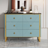 Glam orizzontale a doppio comò in pietra di stoccaggio cassettiera per camera da letto