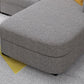 Contemporary 4-Seater Sofa with Storage Recessed Arm for Apartment
