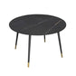 Metal and Slate Table Glam Style Home Living Room Round Dining Table