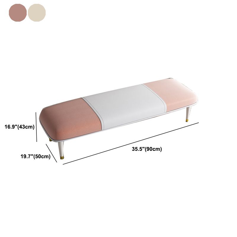 Modern Upholstered Bench, 17"H Bedroom Seating Bench with Solid Wood Legs Clearhalo 'Benches' 'Chairs & Seating' 'furn' 'furn_benches' 'Furniture' 'Living Room Furniture' 1200x1200_ef2ecbbb-c071-4c59-bd05-781a3967565a