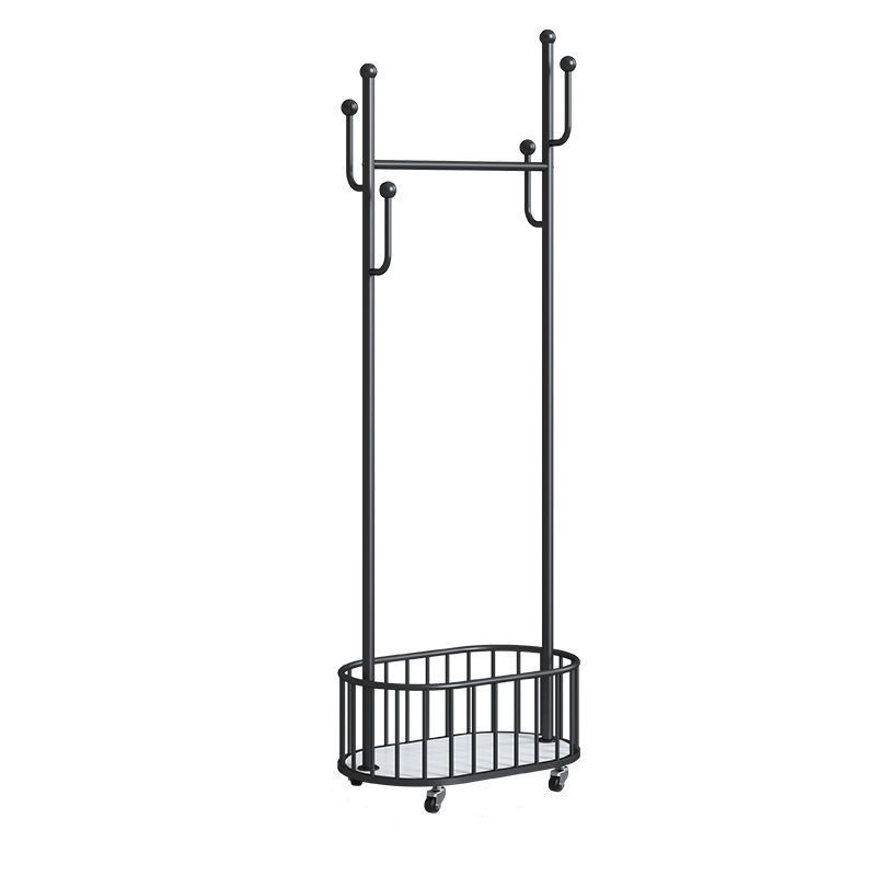 Glam Hall Stand Metal Shelving Hooks Included Free Standing Entry Hall Tree Clearhalo 'Entry & Mudroom Furniture' 'furn' 'furn_hall_tree_coat_racks' 'Furniture' 'Hall Trees & Coat Racks' 'hall_tree_coat_racks' 1200x1200_ef300f43-a121-4ba2-bd8f-0a4b2e4642e0