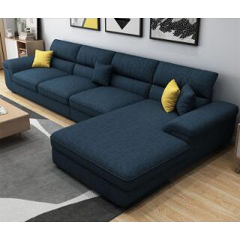 Casual Pillow Top Arm Sectional 37.4"H Removable Cushions Sofa and Chaise Clearhalo 'furn' 'furn_sectionals' 'Furniture' 'furniture_sectionals' 'kitchen' 'kitchen_sectionals' 'Living Room Furniture' 'Sectionals' 1200x1200_ef30618d-1541-41ef-9bb7-17310acd6e92
