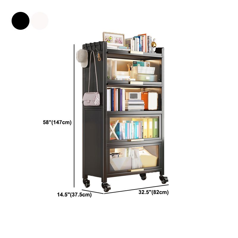 Bibliothèque en métal, 14,5 "W, étagères géométriques à bibliothèque multiples