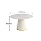 Modern Style Dining Table Round White Sintered Stone Dining Table for Home Use Clearhalo ' dining_table' 'Dining Tables & Seating' 'Dining Tables' 'furn' 'furn_dining_table' 'Furniture' 'furniture_dining_table' 'Kitchen & Dining Furniture' 'kitchen&dining_furn' 'kitchen' 'kitchen_dining_table' 1200x1200_ef3362b9-ac2f-45d4-9d92-87db222cd752