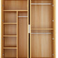 Contemporary Style Wardrobe Closet Wood Combination Armoire for Bedroom