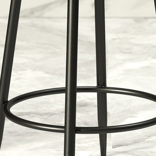 Industrial Armless Backrest Counter Stool Iron Cafe Bar Stool with Cushion and Pedal Clearhalo 'Bar Furniture' 'Bar Stools' 'bar_stools' 'furn' 'furn_bar_stools' 'Furniture' 'furniture_bar_stools' 'Kitchen & Dining Furniture' 1200x1200_ef344230-b826-4978-a5f6-6e10135c0ba4